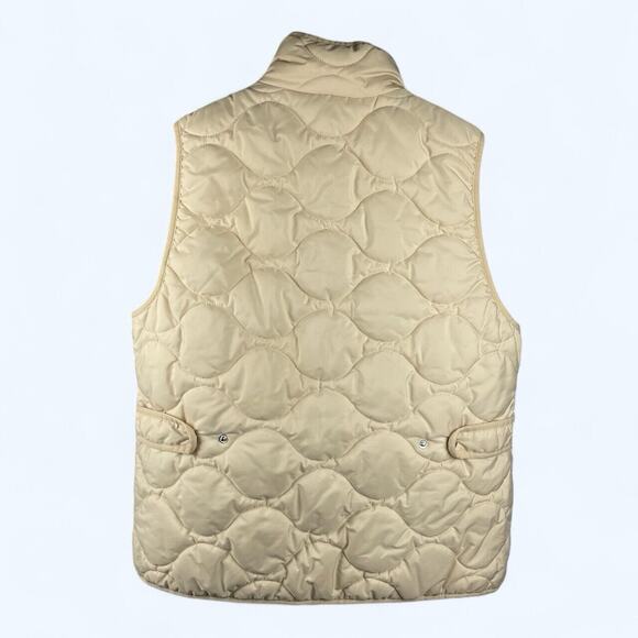 J. Crew Quilted Vest with PrimaLoft Beige Women's Size L - Picture 2 of 9
